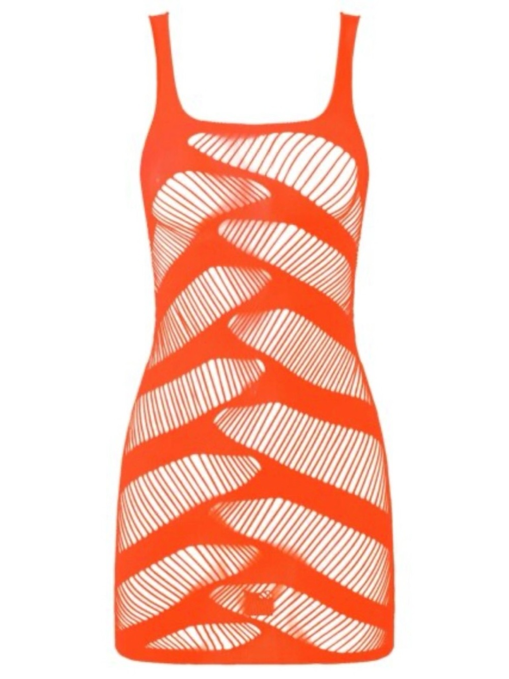 Bodycon neon stretch see through rave festival lingerie dress